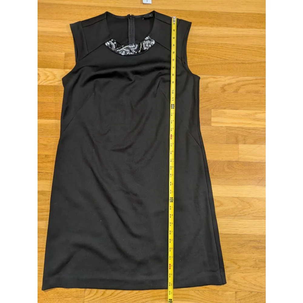 Ann Taylor Black Sleeveless Shift Dress Medium - Picture 9 of 11